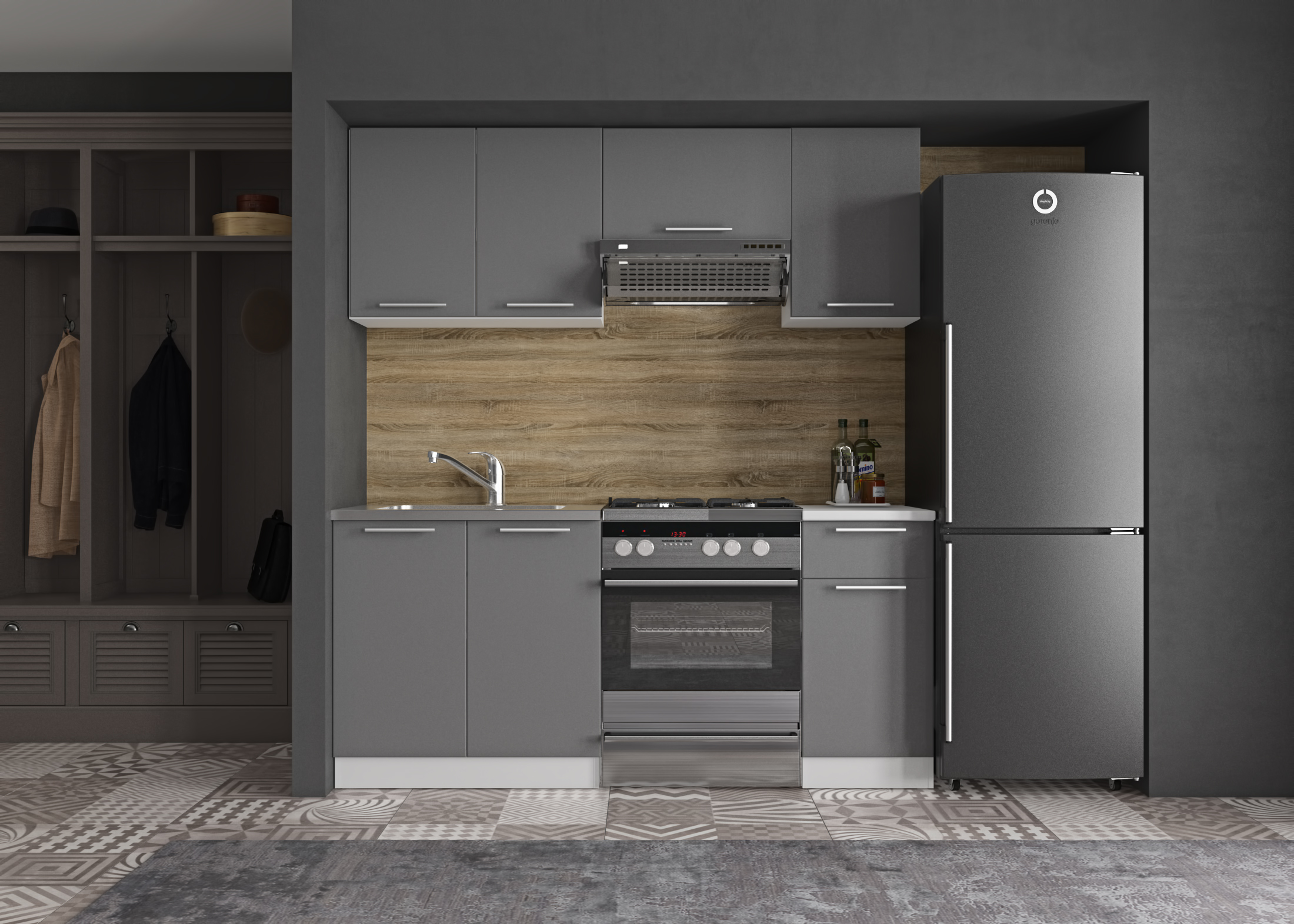 KUHINJA FIRST PRICE 1.8m gray - Zećanka