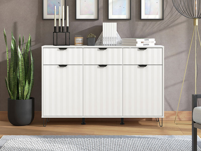 Komoda BREST 3K3F bijela - Zećanka